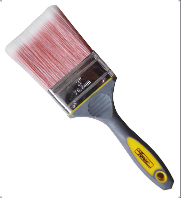 3" Painting Tools Paint Brush with Sharpened Synthetic Bristles and TPR Handle