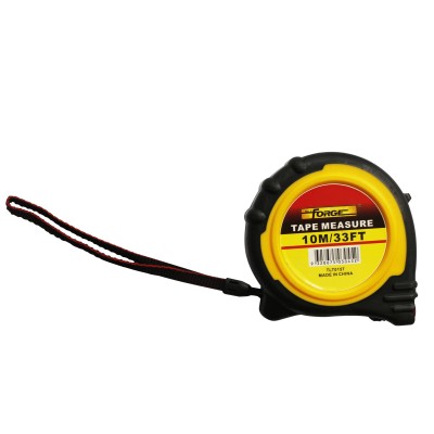 10m Steel Tape Measure with Nylon Coated Dual Blade and Magnetic Hook